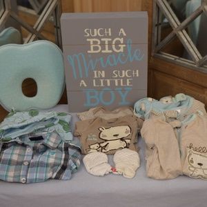Newborn Boy 10 piece Clothes Bundle